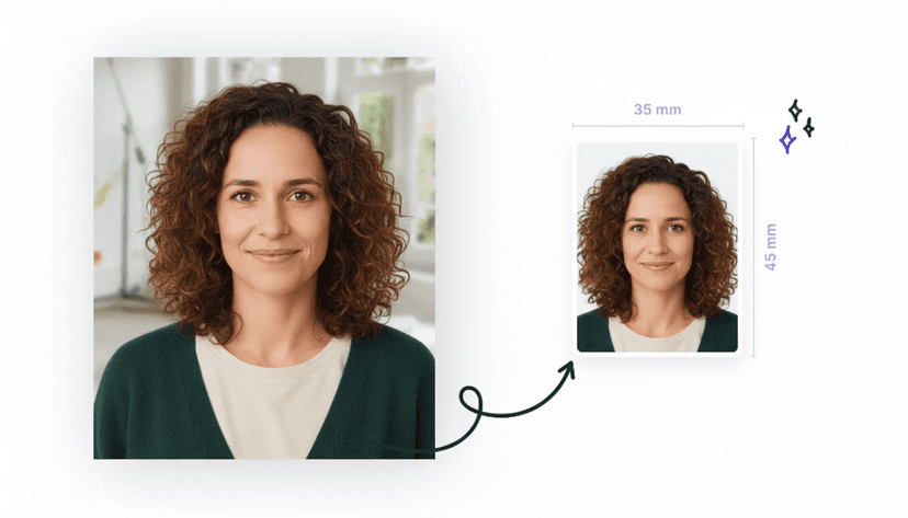 35x45 mm Photo 35x45 mm passport photo example