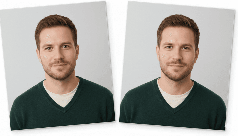 50x70 mm Photo 50x70 mm Canadian passport photo example